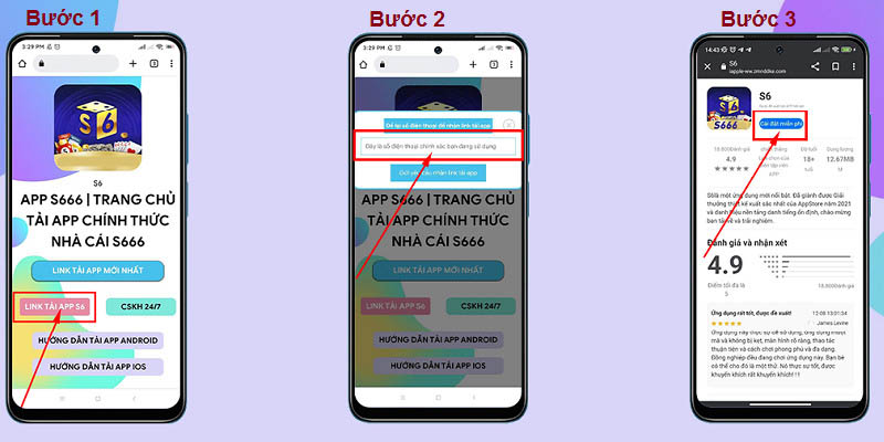 Các bước tải app S666 rất đơn giản, chỉ cần vài thao tác