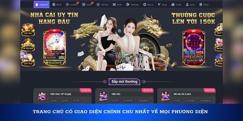 Trang chủ có giao diện chỉnh chu nhất về mọi phương diện